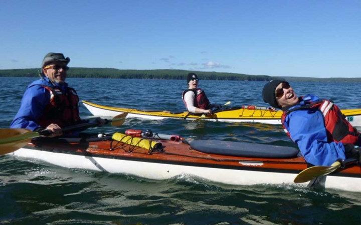 adults unplug on kayaking trip